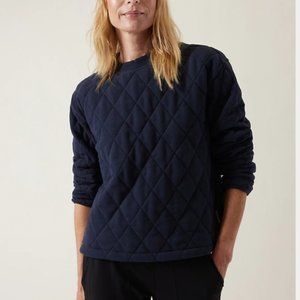 Athleta Retroplush Quilted Crewneck Sweatshirt